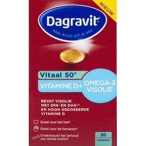 Dagravit Vitaal 50+ Vitamine D & Omega-3 Visolie 90 capsules