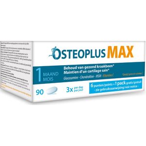 Osteoplus - MAX - Glucosamine - Chondroïtine - MSM - Vitamine C - 80mg
