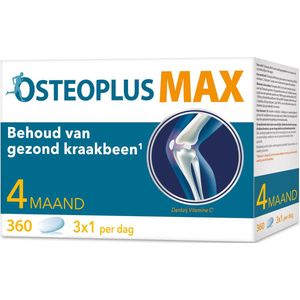 Osteoplus Tabletten Max Glucosamine, Chondroïtine, MSM en Vitamine C - Voor Gezond Kraakbeen – 360 tabletten