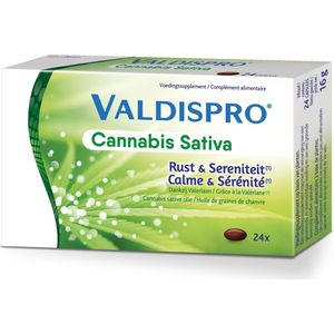 Valdispro Cannabis Sativa - Suplement met Valeriaan & hennepzaadolie - Anti-stress - 30 tabletten