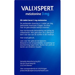 Valdispert Melatonine 3 mg 30 tabletten
