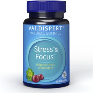 Valdispert Stress & Focus - Rhodiola helpt bij stressmomenten* en om rustig* en gefocust* te blijven - 45 gummies