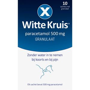 Witte kruis Paracetamol 500 mg granulaat  10 sachets