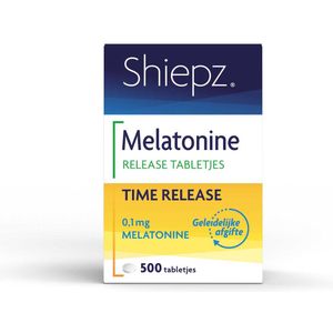 Shiepz Melatonine Time Release 0,1 mg - Geleidelijke afgifte - 500 tabletten