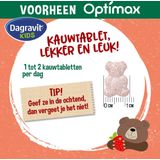 Dagravit Kids Multivitaminen aardbei - Vitamine B12, C en zink, ondersteunen de weerstand - 60 kauwtabletten