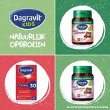 Dagravit Kids Multivitaminen Extra framboos - Vitaminen B12, C en zink, ondesteunen de weerstand - 60 kauwtabletten