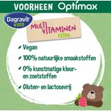 Dagravit Kids Multivitaminen Extra framboos - Vitaminen B12, C en zink, ondesteunen de weerstand - 60 kauwtabletten