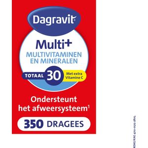 Dagravit Totaal 30 Multivitaminen - Vitaminen en mineralen - Ondersteunt de afweer van het lichaam (1) - 350 dragees
