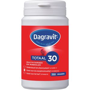 Dagravit Totaal 30 Multivitaminen - Vitaminen en mineralen - Ondersteunt de afweer van het lichaam (1) - 350 dragees