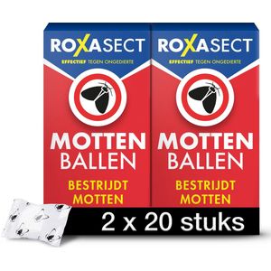 Roxasect Mottenballen - Insectenbestrijding - Motten Bestrijden 2 x 20 stuks
