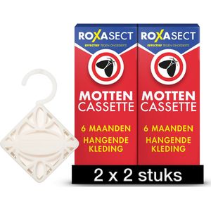 Roxasect - Anti Mottencassette - 6 maanden motvrij - 2 x 2 stuks