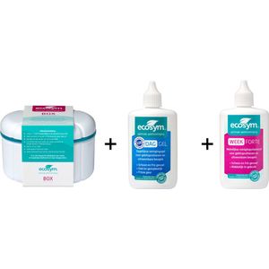 Ecosym Gebitsbakje + Week Gel + Dag Gel - Kunstgebitreiniging - Starter set