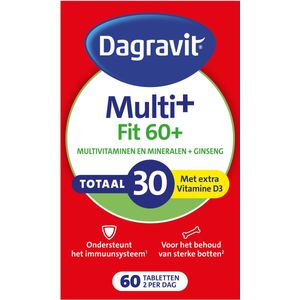Dagravit Vitaal 60+ Multivitaminen - Ondersteunt het immuunsysteem (1) - 60 tabletten