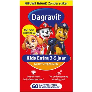 Dagravit - Kids Extra - Multivitaminen - Frambozen - Kauwtabletten