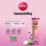 Roter - Vitamine C 1000 mg - Bruistabletten - Suikervrij - Vegan - Frisse Zwarte Bes-Appelsmaak - 15 Stuks