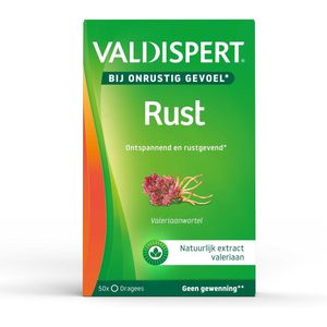 Valdispert Rust - Natuurlijk voedingssupplement met Valeriaanwortelextract voor rust & ontspanning - 50 tabletten