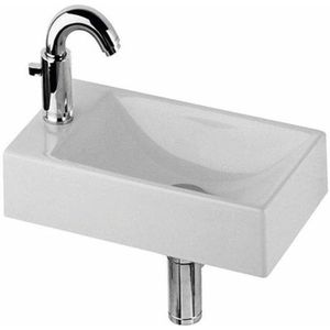 Geberit Serie 420 fontein 40x23 cm bak rechts Wit