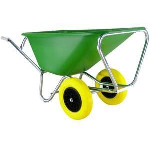 Kruiwagen - 165 Liter - Groen - HDPE Bak - 2 NooitMeerLek Banden