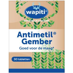 Wapiti Antimetil gember 30 tabletten
