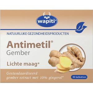 Wapiti Antimetil gember 30 tabletten