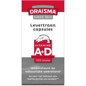 Draisma Vitamine A+D Levertraan 100 capsules