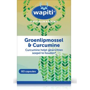 Wapiti Groenlipmossel & curcumina extract 60 capsules