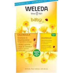 WELEDA - Valuepack Shampoo & Douchecrème en Billenbalsem - Baby & Kind - Calendula - 100% natuurlijk