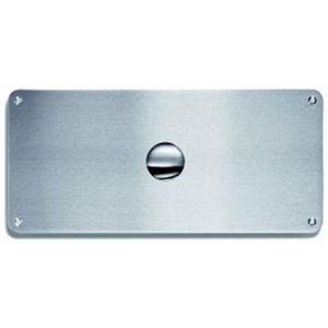 Wisa Vandalissimo bedieningsplaat inclusief pneumatische uitstroomnechanisme 42x19cm voor pneumatisch WC element met torx bevestiging RVS 8050421107