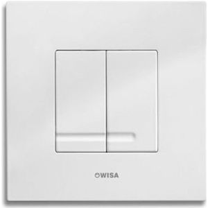 Wisa Delos Bedieningspaneel - vierkant - 16x16x1 - dualflush - staal - wit 8050414001