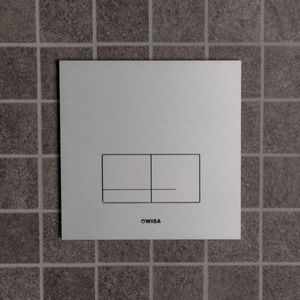 Wisa XS Bedieningspaneel - vierkant - 16x16x1 - dualflush - staal - Natural 8050420111