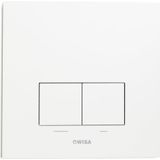 Wisa Delos Bedieningspaneel - rechthoek - 16x16x1 - dualflush - aluminium - wit mat 8050420320