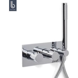 Blue Label Brondby Inbouw Thermostaat Met 2-weg Omstel - Chroom - Kranen - Badkranen - Inbouw Badkranen - 8711802000748