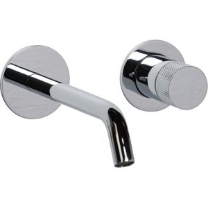 Blue Label Brondby Facet Inbouw Wastafelkraan 18cm - Chroom - Messing - Kranen - Wastafelkranen - Inbouw Wastafelkranen - 8711802004470