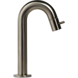 Blue Label Viby Fonteinkraan Hoog - Geborsteld Nikkel PVD - Messing - Kranen - Fonteinkranen - Opbouw Fonteinkranen - 8711802004852