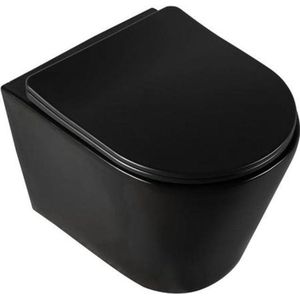 ODIN WC Mat Zwart + Softclose - 49CM