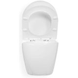 Blue Label Balder rimfree verkort toilet met zitting 49 mat wit