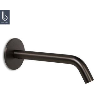 Blue Label Brondby Wastafelkraan - Uitloop WMK Wand - 20 cm - Gun Metal