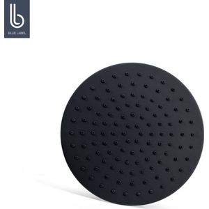 Blue Label Brondby Hoofddouche - Hoogwaardig Messing - 25 cm Diameter - Mat Zwart