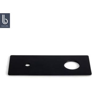 Blue Label Brondby afdekplaat voor inbouw wastafelkraan - mat zwart