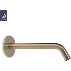Blue Label Brondby Wastafelkraan - Uitloop WMK Wand - 20 cm - Geborsteld Goud