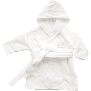 BamBam - Bathrobe Silver - Badjasje - Wit - Oeko-tex