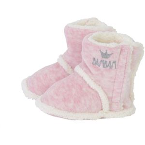BamBam - Babyslofjes - Roze - Badstof - Klittenbandsluiting