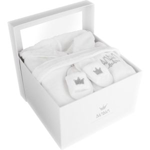 BamBam Cadeaudoos Bad - Badjasje, Hotel Slippers - Wit - Baby cadeau