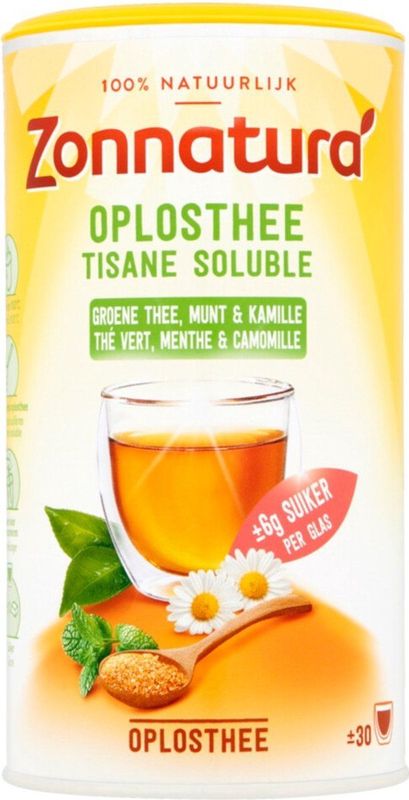 Zonnatura Oplosthee Groene The - Munt & Kamille - 200 Gram