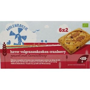 Molenaartje - Haver Volgranenkoeken - Cranberry - 240 Gram