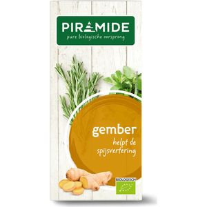 6x Piramide Kruidenthee Bio Gember 20 stuks