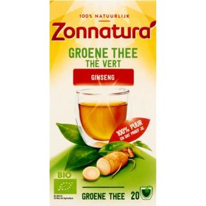 Zonnatura - Green Tea Ginseng - Groene Thee - 20 Zakjes - Biologisch