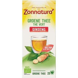 Zonnatura - Green Tea Ginseng - Groene Thee - 20 Zakjes - Biologisch