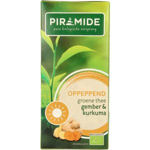 Piramide Groene Thee Oppeppend Gember & Kurkuma 20 stuks