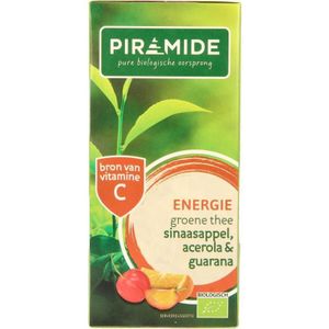 Piramide Groene Thee Energie Sinaasappel, Acerola & Guarana 20 stuks